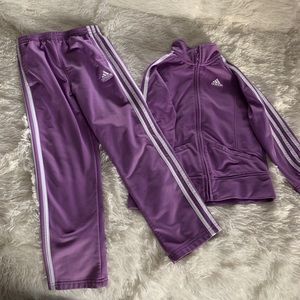 🤸🏼‍♀️💜Girls adidas track suit. Jacket/pants